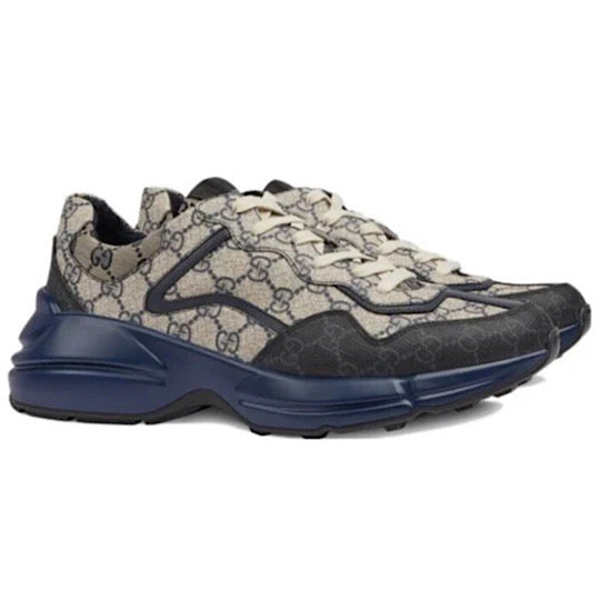 GUCCI Rhyton ' Beige Blue Monogram '. - MAC OUTFITS