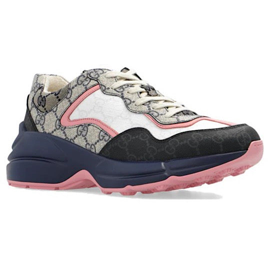 Gucci Rhyton " Beige blue monogram ". - MAC OUTFITS