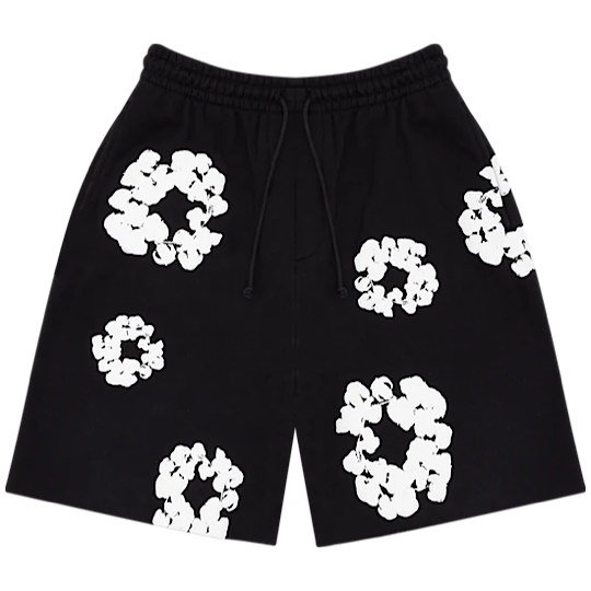 Denim Tears The Cotton Wreath Shorts Black