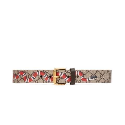 Gucci Belt Supreme Kingsnake Brown \ GOLD-TONE style 434520 k501T 8692
