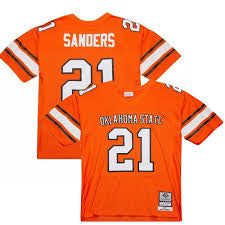Barry Sanders Signed Oklahoma State Cowboys 1988 SeaWorld Holiday Bowl Career Stat Jersey (JSA COA) - MAVERICKFITS