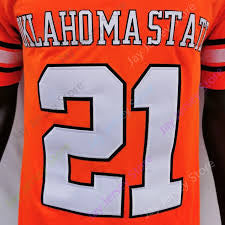 Barry Sanders Signed Oklahoma State Cowboys 1988 SeaWorld Holiday Bowl Career Stat Jersey (JSA COA) - MAVERICKFITS