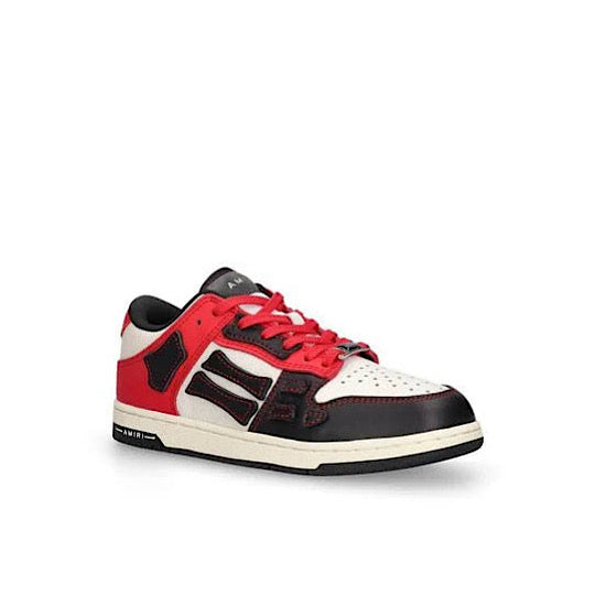 Amiri ‘Skel-Top’ Low-Top Sneakers Black, Red & White - MAVERICKFITS