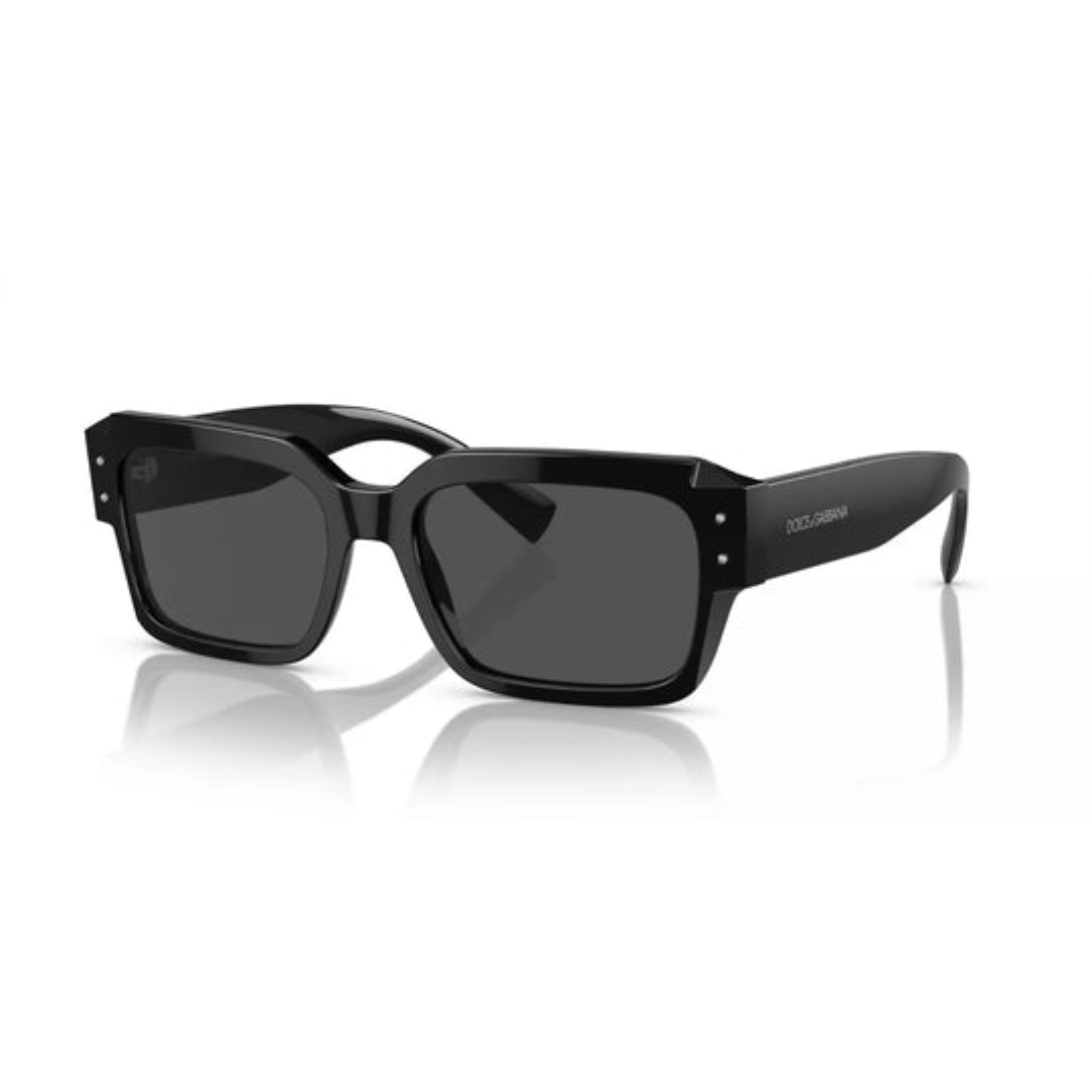 Dolce & Gabbana DG4460 Shiny Black/Grey (501/87) Sunglasses - MAVERICKFITS