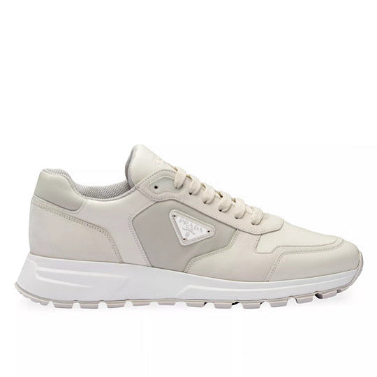 Prada  Nubuck and Re-Nylon High-Top Sneakers - MAVERICKFITS