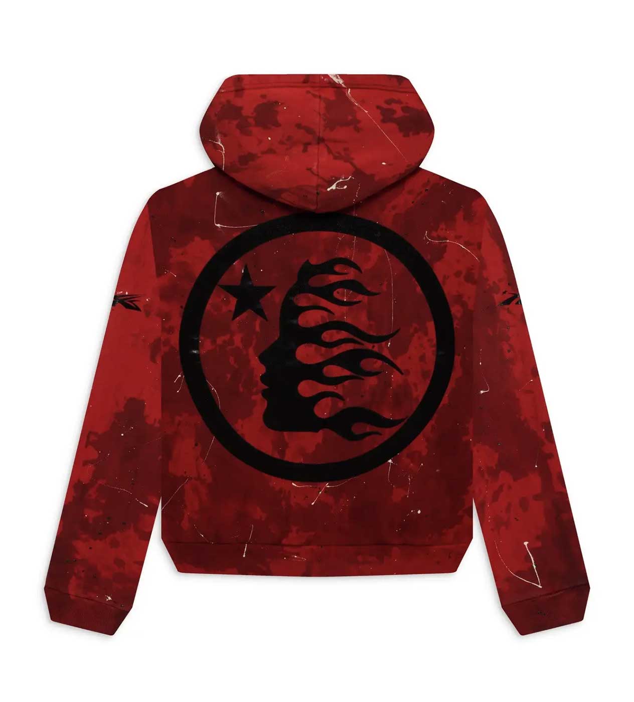 Hellstar Sports Red Tye-Dye Skull Hoodie