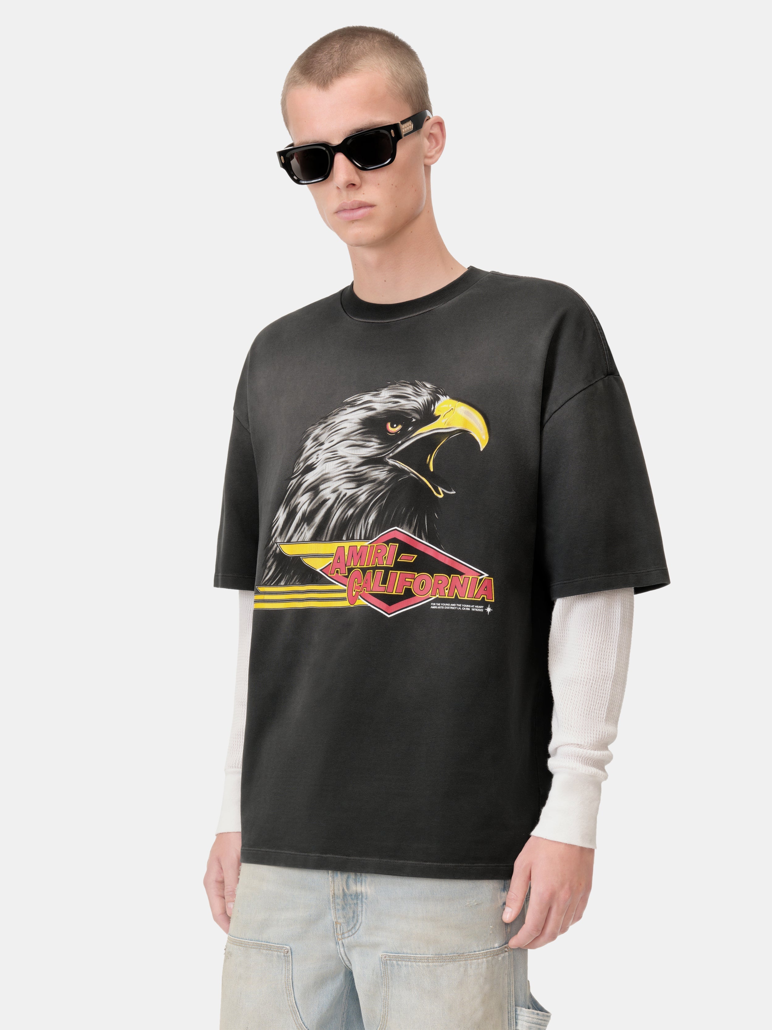 AMIRI EAGLE OVERSIZED TEE - Black