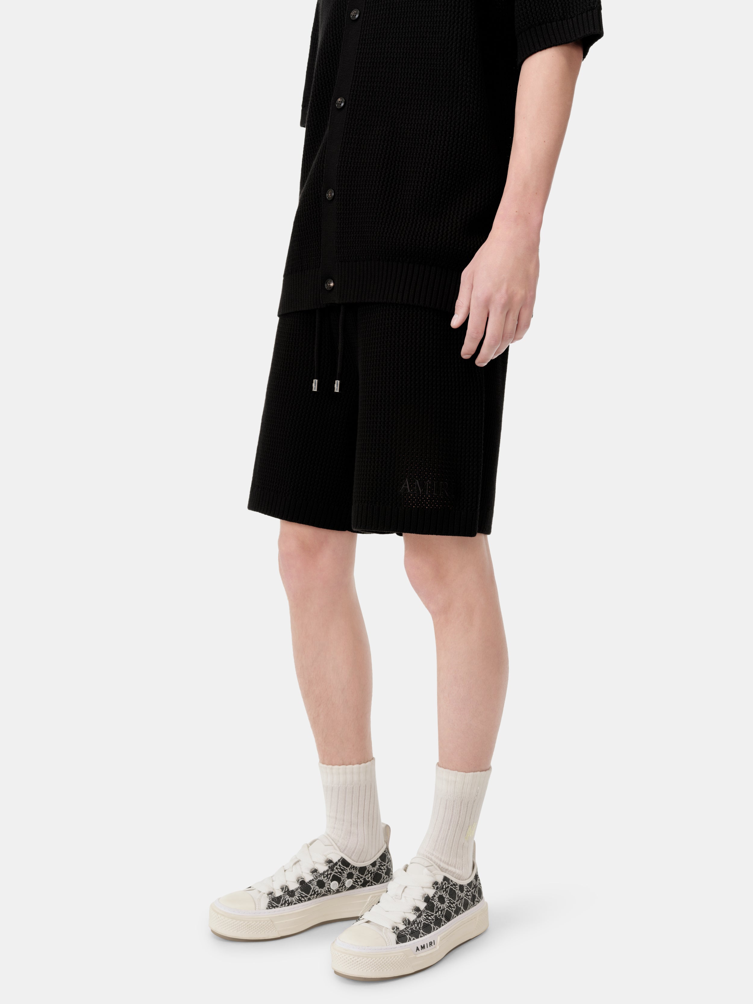 AMIRI CROCHET MESH SHORT - Black