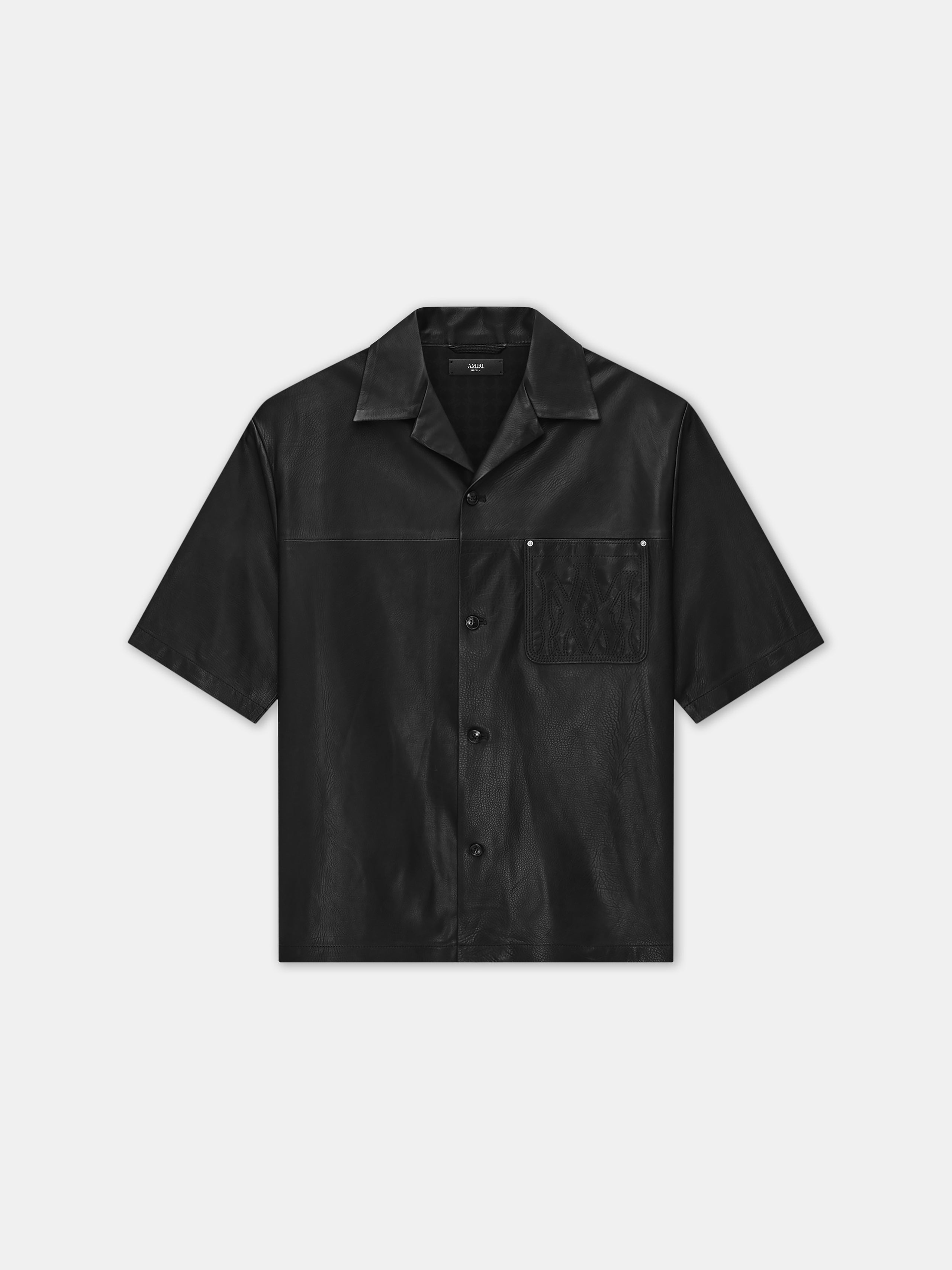 MA LEATHER CAMP SHIRT - Black