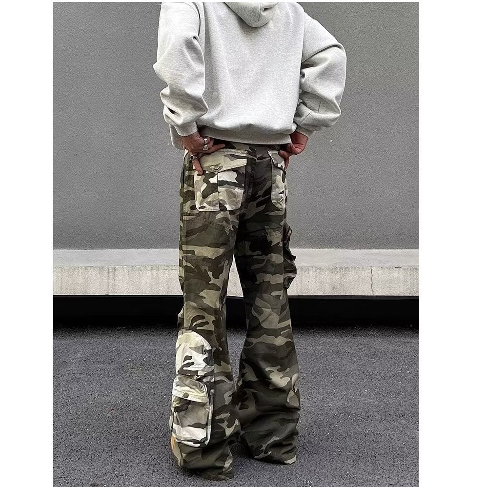 Men's Contrast Color Three-dimensional Pocket Overalls - MAVERICKFITS