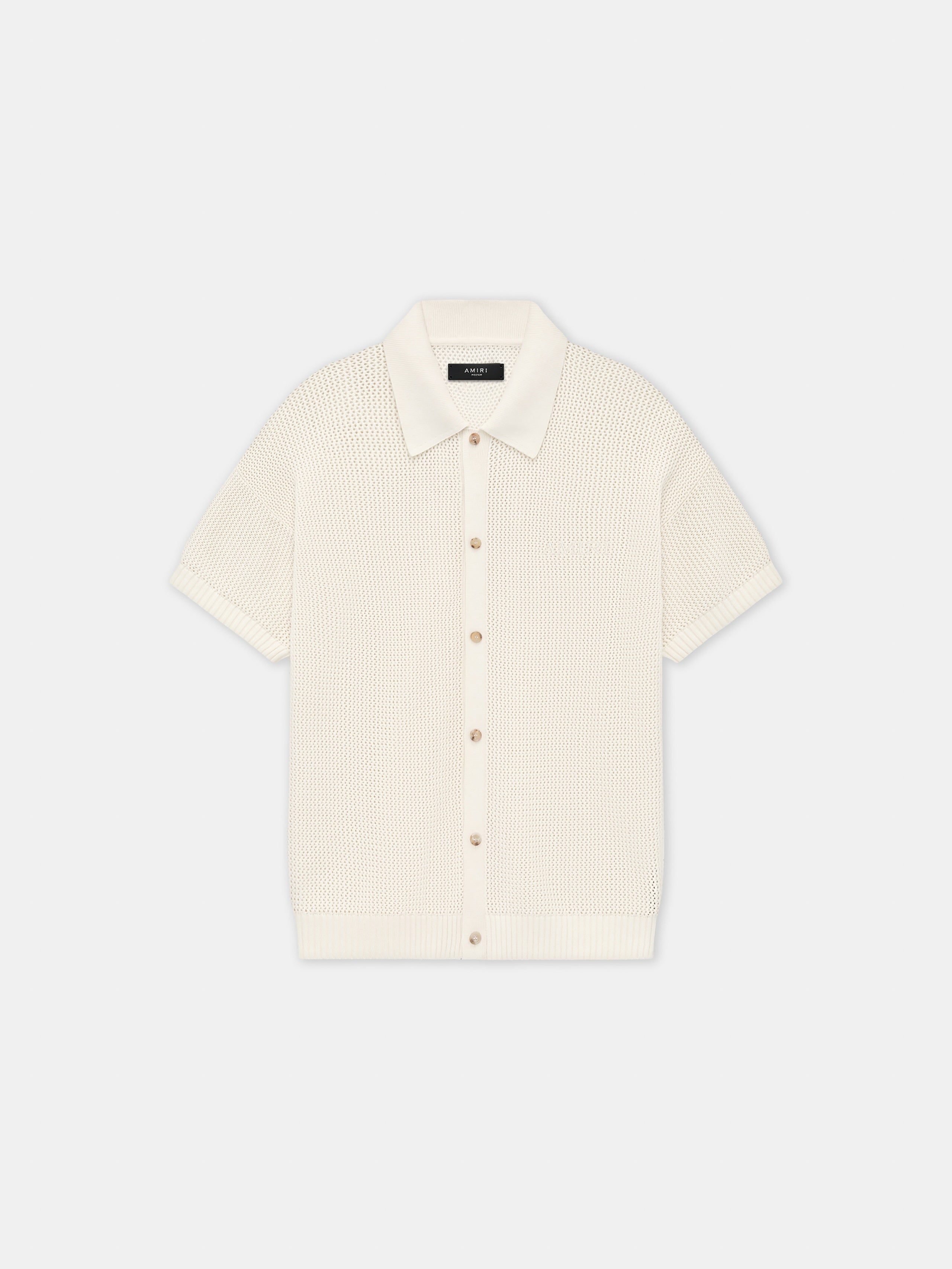 AMIRI CROCHET MESH SHIRT - Ivory