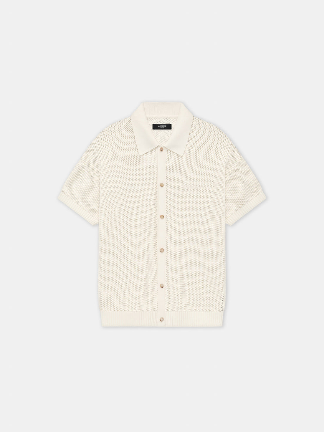 AMIRI CROCHET MESH SHIRT - Ivory