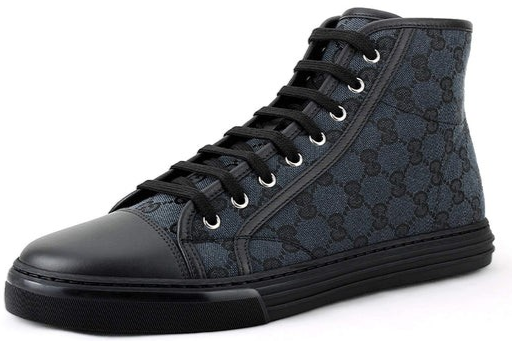 Gucci Monogram High top sneakers ' Black '.