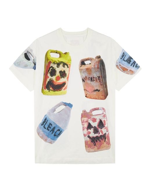 Givenchy Men's X Josh Smith White Printed Cotton T-shirt