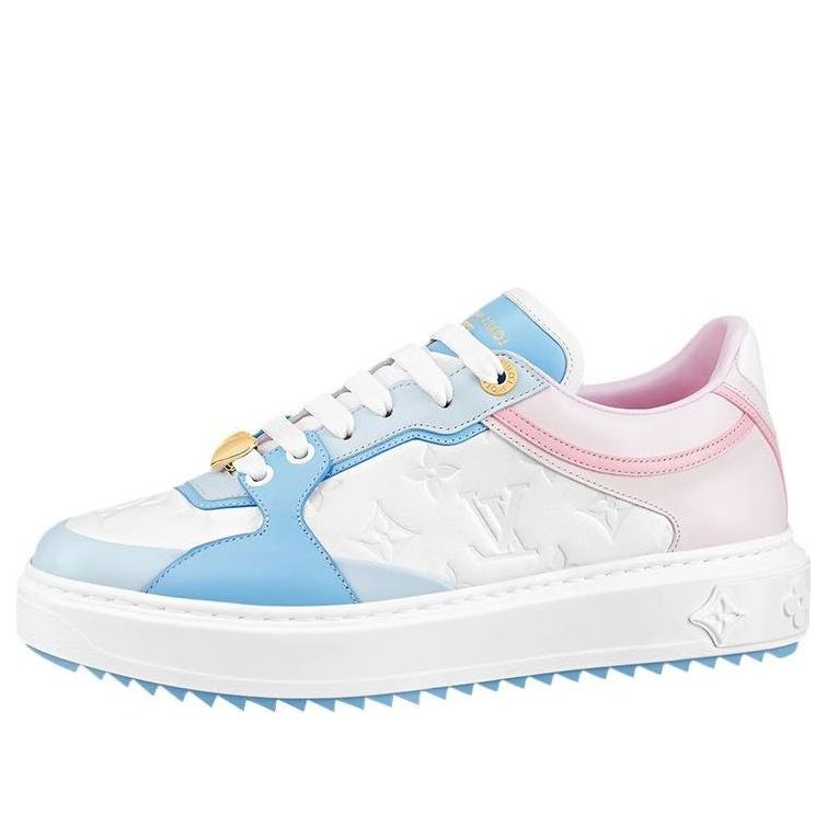 (WMNS) LOUIS VUITTON Time Out Sneakers 'White Monogram with Blue Pink' 1A9QB4 #