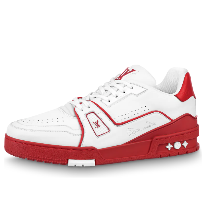 LOUIS VUITTON LV Trainers 'White with Red' 1AAGZO #