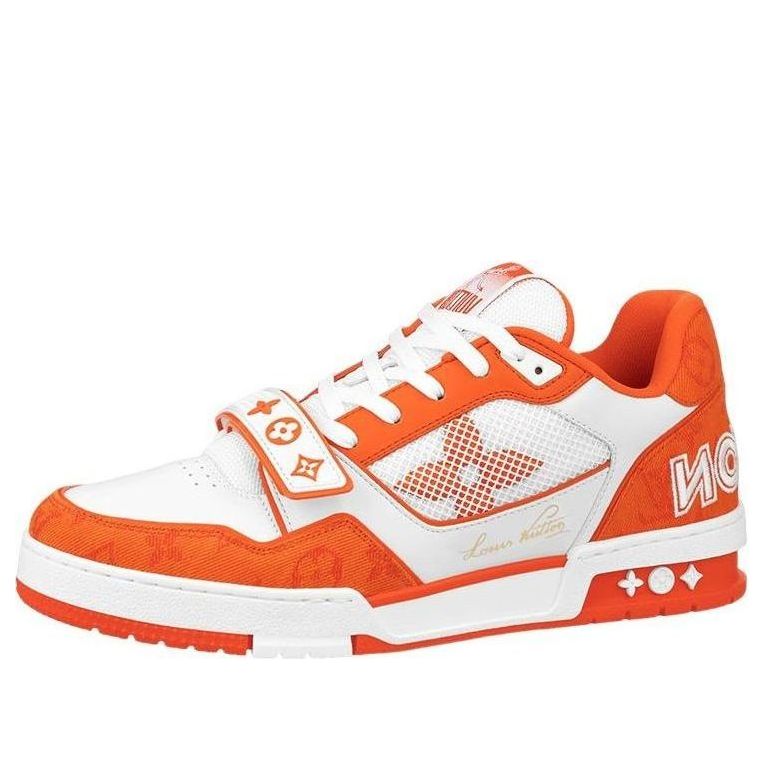 LOUIS VUITTON LV Trainer 'White Orange Velcro' 1A9ZBI #