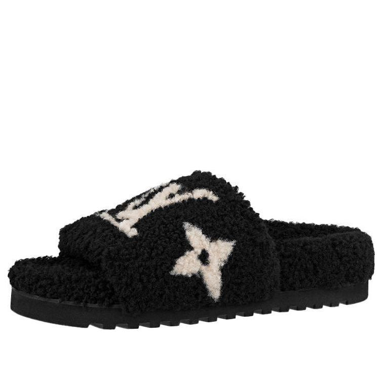 (WMNS) LOUIS VUITTON Paseo Comfort Mules 'Black with White Logo' 1A8ZIL #