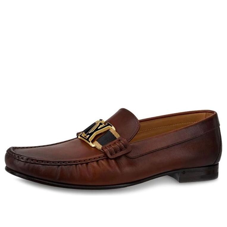 LOUIS VUITTON Montaigne Loafers 'Brown WaxCoated Calfskin' 1A5DRX #