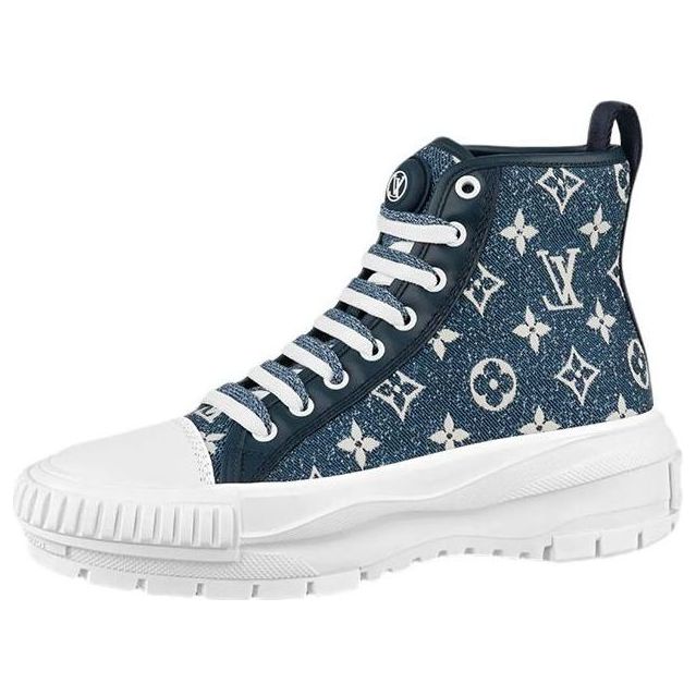 (WMNS) LOUIS VUITTON Squad Ankle Sneakers 'Denim with Monogram' 1A9S12 #