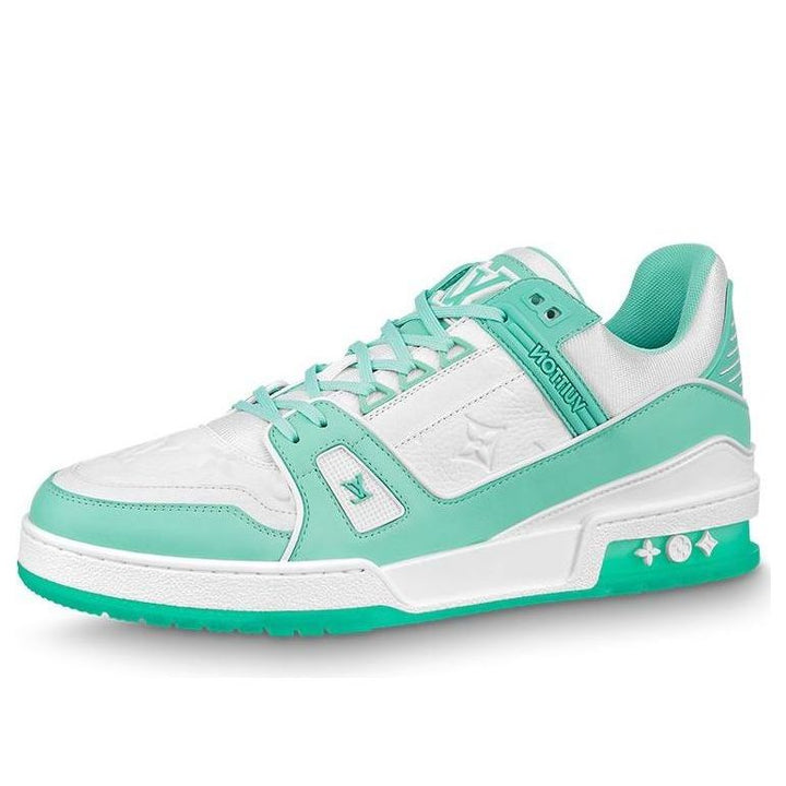 LOUIS VUITTON Trainer Sneakers 'Teal White' 1A8KBQ #.