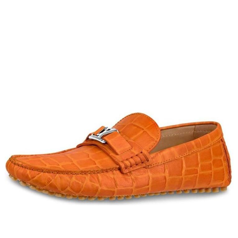 LOUIS VUITTON Hockenheim Moccasin Shoes 'Orange' 1A4U0Q #
