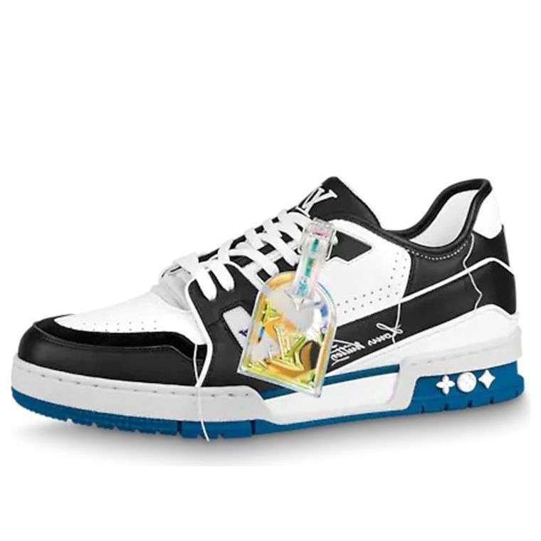 LOUIS VUITTON LV Trainers Black Blue WHite' 1A8Q7L #