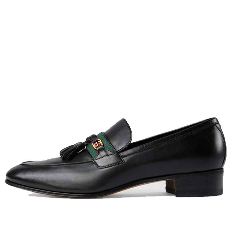 Gucci Interlocking G Tassel Leather Loafers 'Black' 624720-1W610-1066 #.