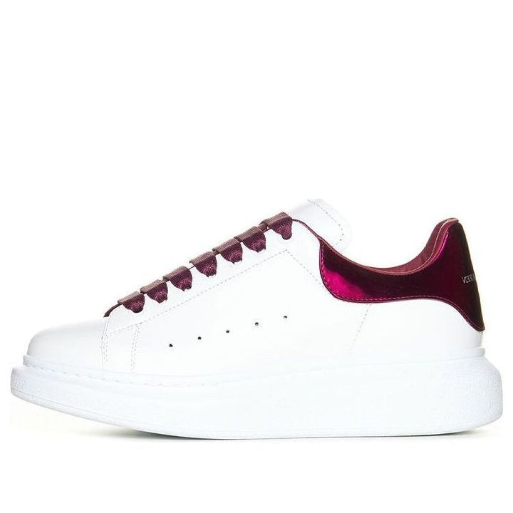 (WMNS) Alexander McQueen Oversized Sneakers 'White Burgundy' 718232WIE828847 #