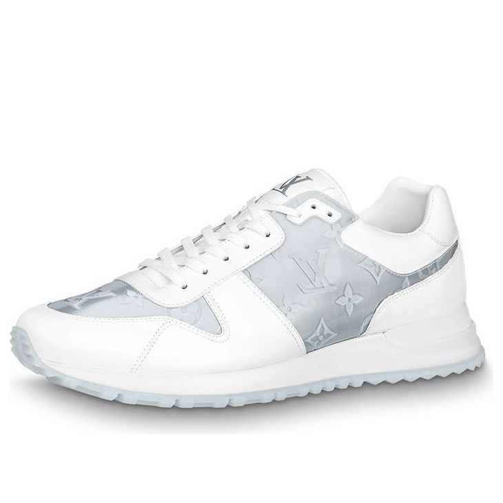 LOUIS VUITTON Run Away Sneakers 'White with Grey Monogram' 1A8KIU #
