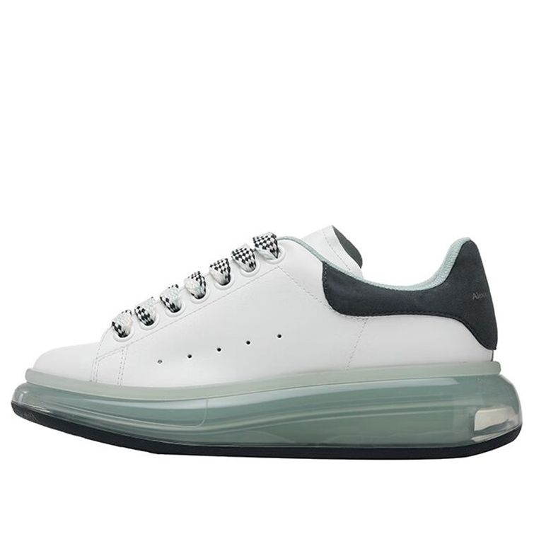 (WMNS) Alexander McQueen Transparent Sole Oversized Sneakers 'White Green' 666893WHXMA9995 #