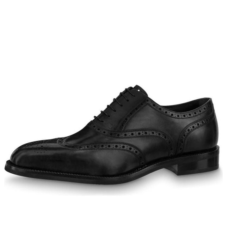 LOUIS VUITTON Graduate Lace Up Shoes 'Black' 1A8XGE #
