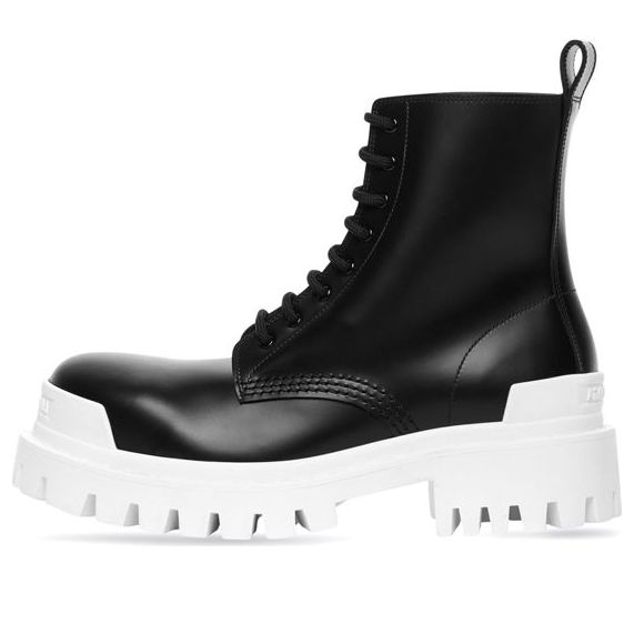 Balenciaga Strike Lace-Up Boot 'Black White' 589338WA9671090 #