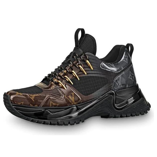 LOUIS VUITTON LV Run Away Pulse Sneakers 'Black with Monogram Tip' 1A5SX0 #