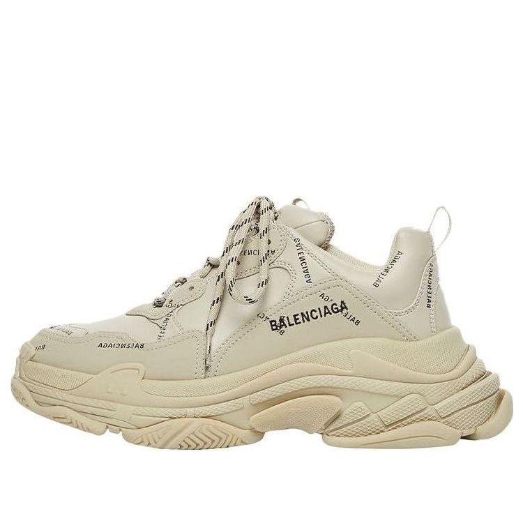 (WMNS) Balenciaga Triple S Sneaker 'All Over Logo - Beige' 524039W2FA19710 #