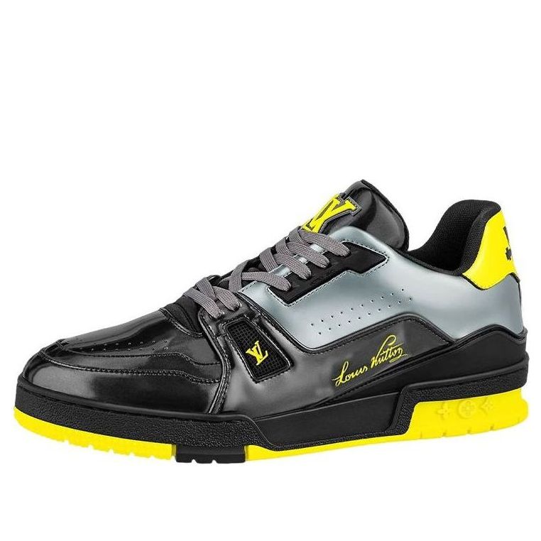 LOUIS VUITTON Trainers 'Black Yellow Silver' 1A9JTM #.