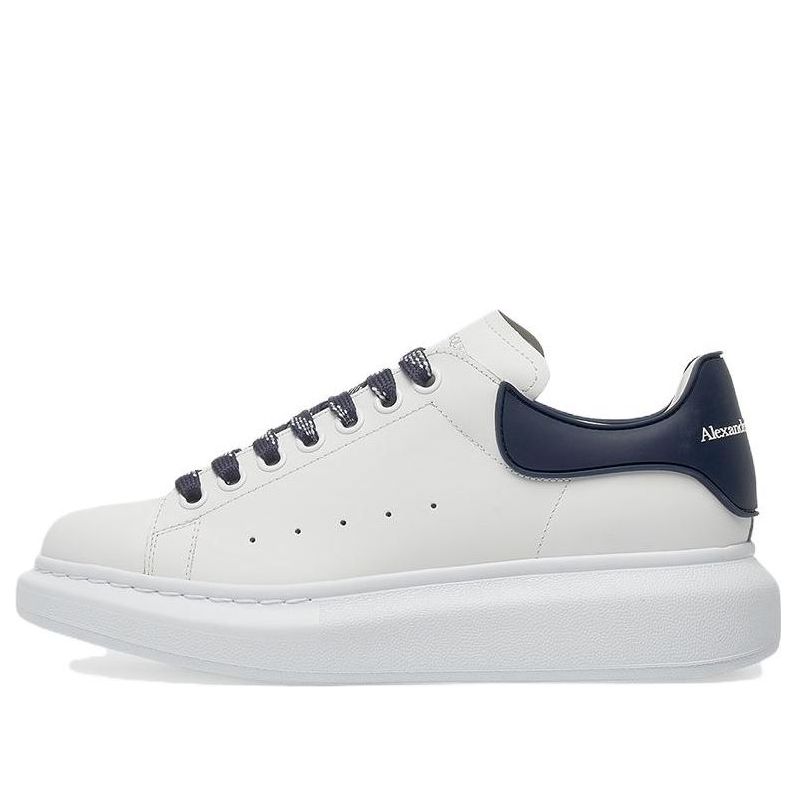 (WMNS) Alexander McQueen Oversized Sneaker 'White Ink Blue' 621056WHXMT9164 #