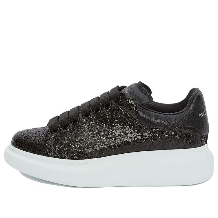 (WMNS) Alexander McQueen Oversized Sneaker Glitter 'Black' 553771W4EY41000 #