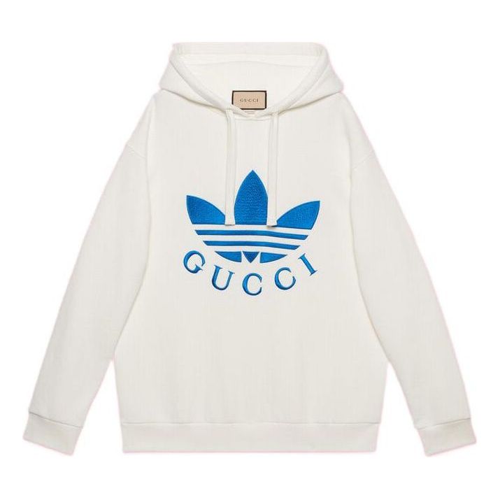 Gucci x adidas Hoodie 'White Blue' 702607-XJEDA-9088 #.