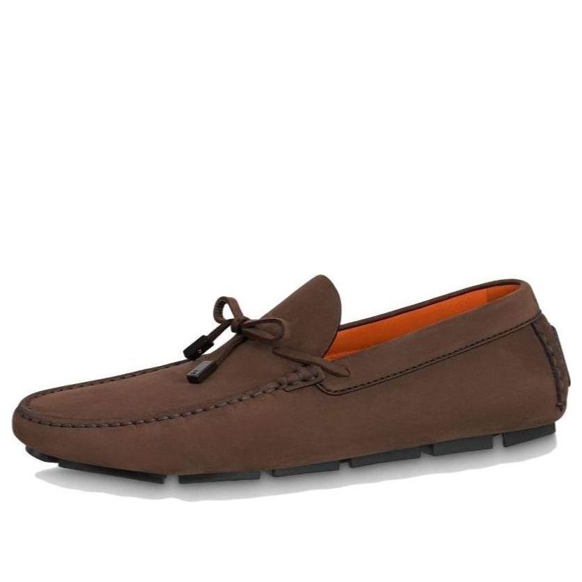 LOUIS VUITTON LV Driver Moccasins Shoes 'Brown with Black' 1ABMRA #