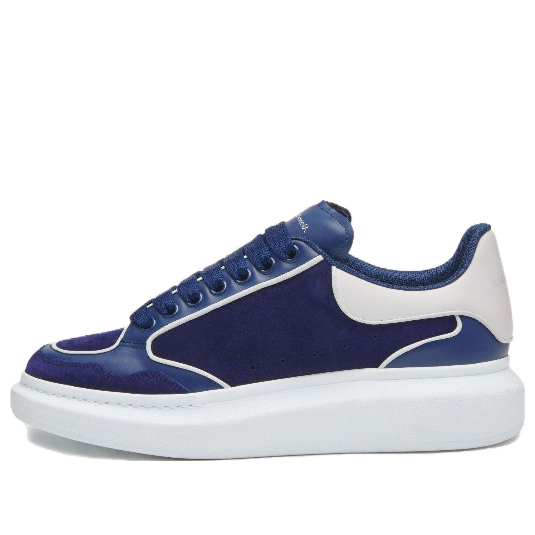 Alexander McQueen Oversized Leather Sneakers 'Blue White' 777300WIEM44699 #