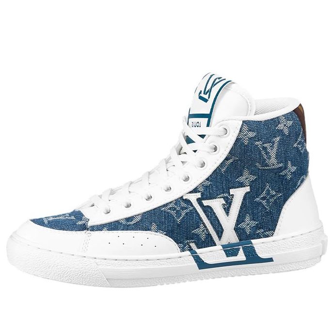 (WMNS) LOUIS VUITTON Charlie Ankle Sneakers 'White Denim Monogram' 1A9S5G #