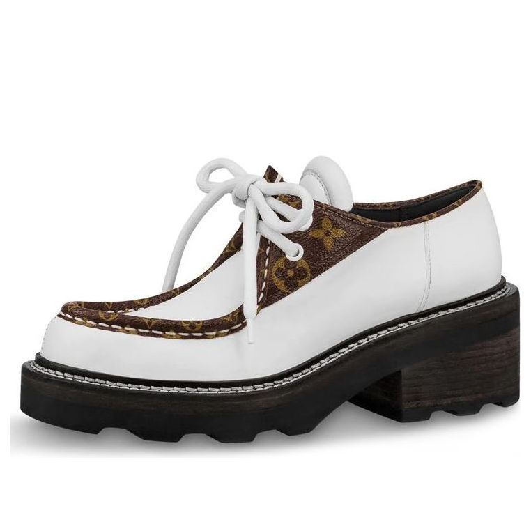(WMNS) LOUIS VUITTON Beaubourg Platform Derby Shoes 'White' 1A5SNU #