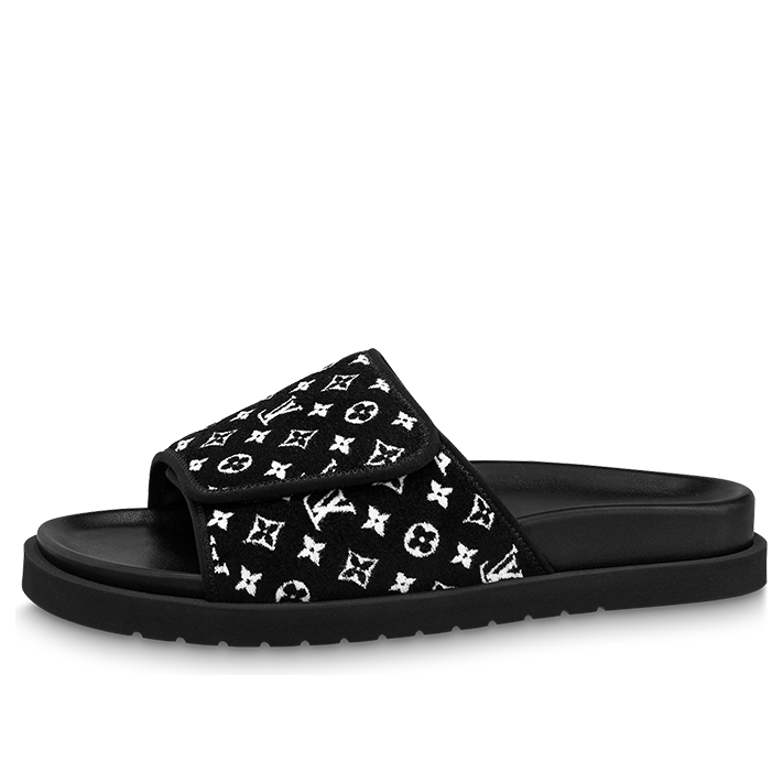 LOUIS VUITTON Miami Mules 'Black Monogram' 1ABFTT #
