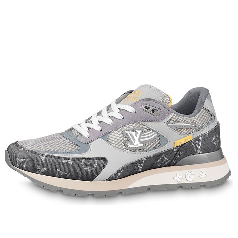 LOUIS VUITTON Run Away Sneakers 'Grey Yellow' 1ABFBR #