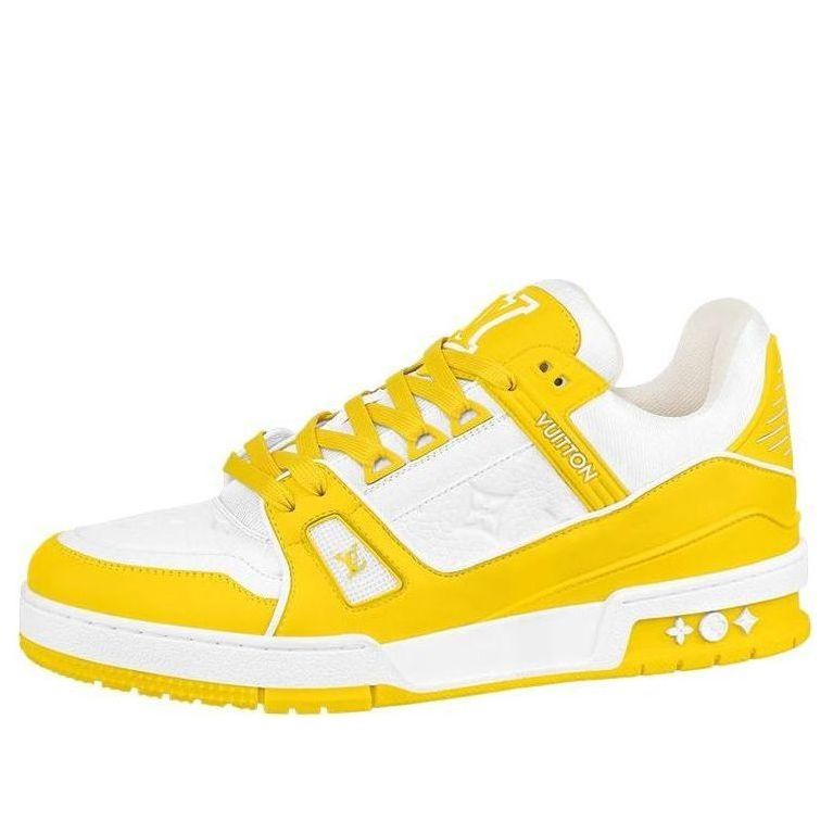 LOUIS VUITTON LV Trainer 'White Yellow' 1AA6XM #