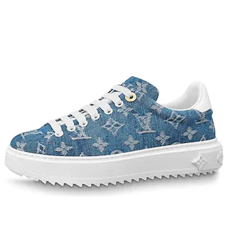 (WMNS) LOUIS VUITTON Time Out Sneakers Denim-Blue 1A7RB0 #