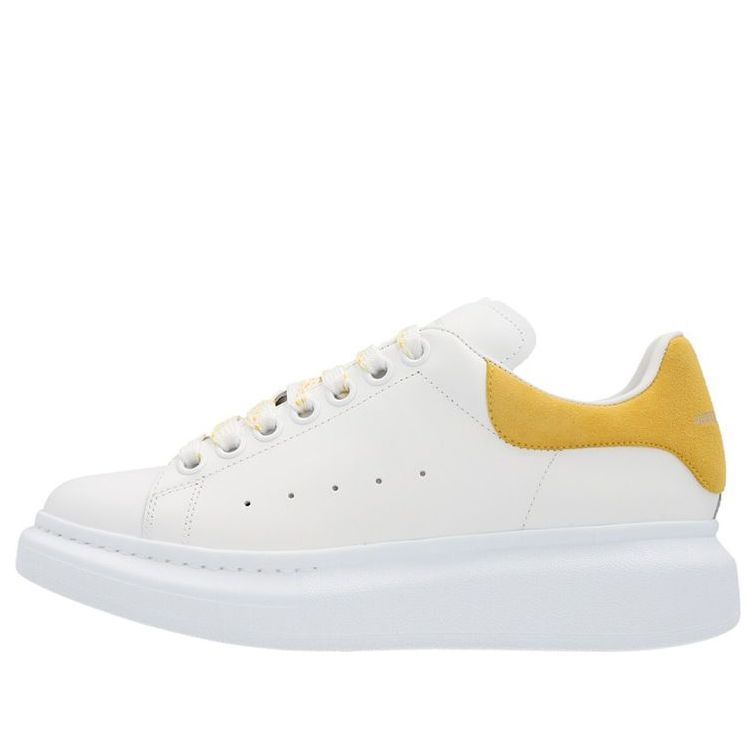 (WMNS) Alexander McQueen Oversized Shoes 'White Yellow' 719412WHGP79429 #
