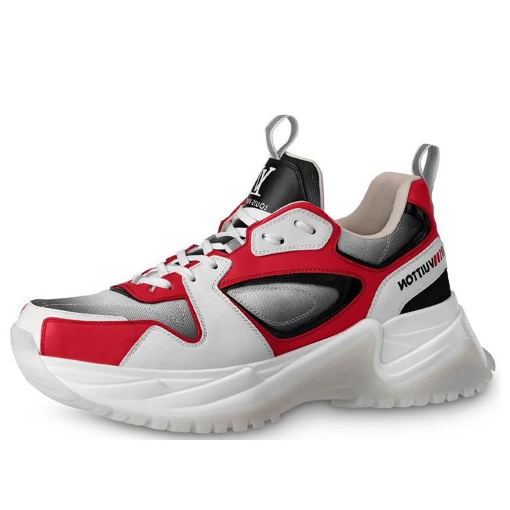 LOUIS VUITTON Run Away Pulse Sneakers 'White Red Black; 1A5YSV #