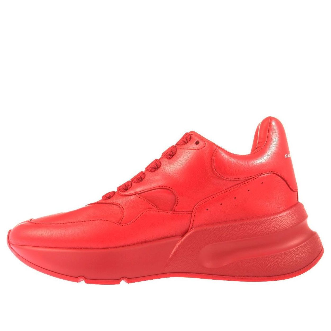 (WMNS) Alexander McQueen Oversized Runner Low Top Leather Sneakers with Mesh 'Pure Red' 533710WHRU06409 #